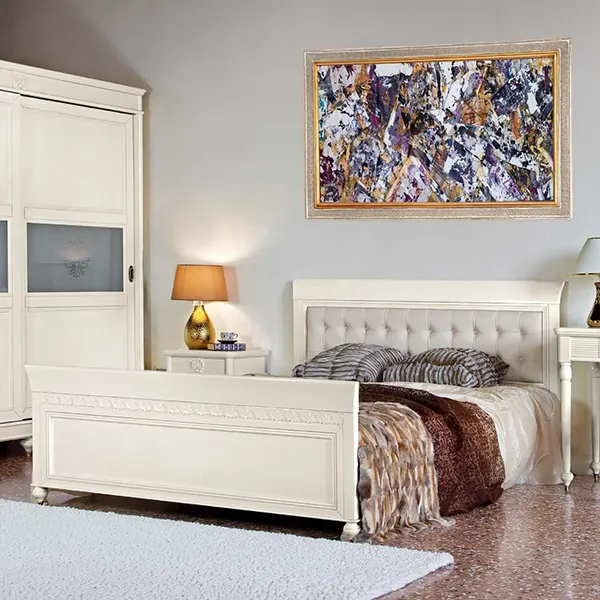 Шкаф-купе 3х дверный "Мария Сильва" Слоновая кость MS901  купить в интернет магазине Мебель из массива. Звоните +7 495 961-63-63 Шкафы для одежды из массива дерева