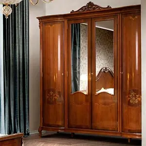 Шкаф 4х дверный "Фирензе" Орех 871  купить в интернет магазине Мебель из массива. Звоните +7 495 961-63-63 Прихожие