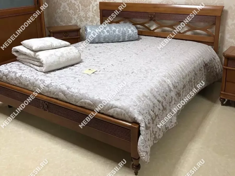 Кровать "Бурбон" Оливковый BJ844_1  купить в интернет магазине Мебель из массива. Звоните +7 495 961-63-63 Кровати из массива дерева