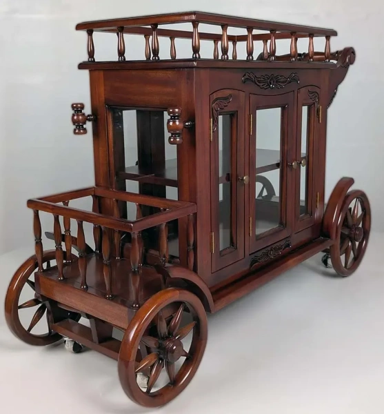 Тележка сервировочная "Ретро-автомобиль" MSMU.532 Н555 купить в интернет магазине Мебель из массива. Звоните +7 495 961-63-63 Мебель Индонезии