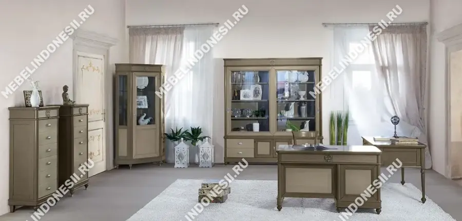 Витрина угловая "Бурбон" Орех BJ928  купить в интернет магазине Мебель из массива. Звоните +7 495 961-63-63 Витрины из массива дерева