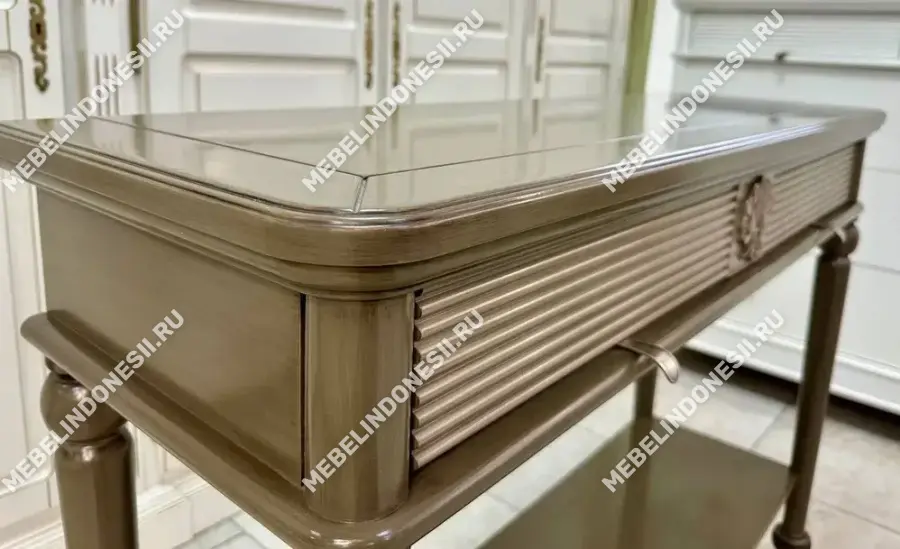 Консоль "Бурбон" Слоновая кость BJ916  купить в интернет магазине Мебель из массива. Звоните +7 495 961-63-63 Консоли в прихожую из массива дерева