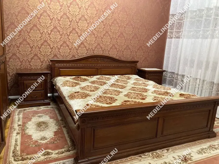 Кровать 160 "Венеция" Орех 762  купить в интернет магазине Мебель из массива. Звоните +7 495 961-63-63 Румынская мебель