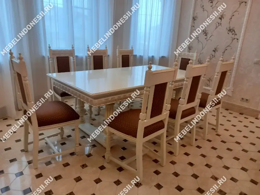 Стол 2100/2900 "Венеция Люкс" Орех 308  купить в интернет магазине Мебель из массива. Звоните +7 495 961-63-63 Столовые