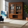 Шкаф книжный "Мария Сильва" Орех MS913  купить в интернет магазине Мебель из массива. Звоните +7 495 961-63-63 Книжные шкафы из массива дерева