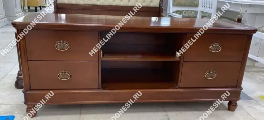 Тумба под ТВ 1800 "Мария Сильва" Орех MS931  купить в интернет магазине Мебель из массива. Звоните +7 495 961-63-63 Тумбы ТВ из массива дерева