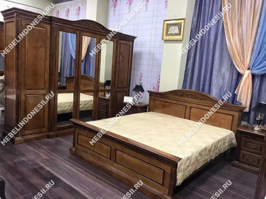 Кровать 160 "Венеция" Слоновая кость 762  купить в интернет магазине Мебель из массива. Звоните +7 495 961-63-63 Румынская мебель